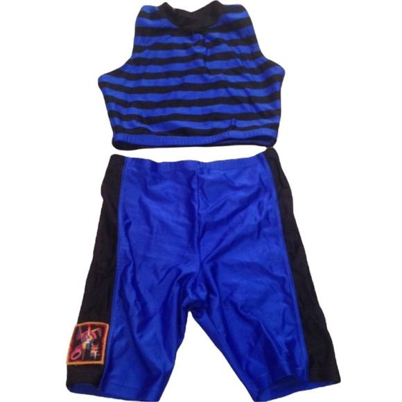 Vintage 80’s Baryshnikov High Waisted Biker Shorts And Top - Picture 1 of 5